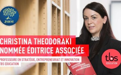 Christina THEODORAKI, nommée éditrice associée à Journal of Small Business Management