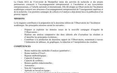 La Chaire AE2i recrute !